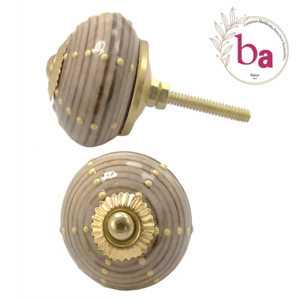 Perillas de cerámica bonitas, Tiradores para cajón de armario, herrajes dorados CK 618 - Product Image 1