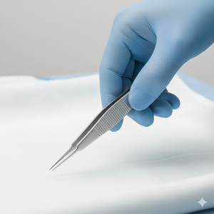 Micro-ciseaux Castroviejo de haute précision en acier inoxydable, instruments de microchirurgie ophtalmique avec poignée à trou rond - Product Image 4