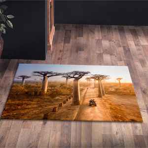 Alfombras con diseño de árboles de Baobab, alfombra con diseño de árbol, alfombra con paisaje de Madagascar, alfombra estampada, alfombra suave no tejida - Product Image 4