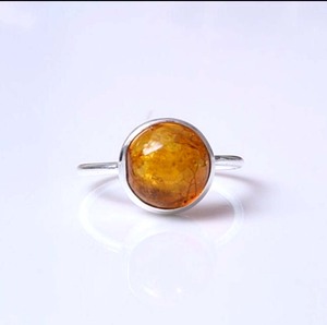 New Arrival Larimar Stone Gold Plated Professional Design Unisex Wedding <b>Ring</b> 925 Sterling Silver Jewelry - Product Image 2