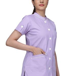 Uniforme Médico de Mezclilla para Doctor/Enfermera, Corte Cómodo, Traje Quirúrgico de Algodón y Poliéster para Uso en Hospitales y Clínicas, Manga Corta, 2026 - Product Image 2