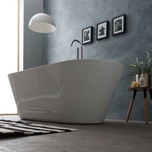 CAMILLA White Acrylic Freestanding <b>Bath</b> <b>Tub</b> - Product Image 5