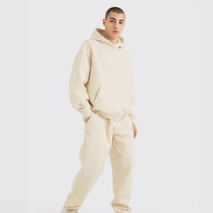 Pull à capuche coupe ajustée pour homme, survêtement d'hiver en coton épais, pour un jogging confortable, 100% coton, design streetwear - Product Image 2