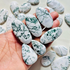 AAA Grade Natural <b>Tree</b> Agate Cabochon Loose Gemstone of Mixed Shape Healing Crystal for <b>Jewelry</b> Art and Home Decoration - Product Image 3