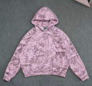 Sudadera con Capucha y Cremallera con Letras Rosadas 100% Algodón de Moda OEM, Personalizable, Estilo Urbano, Corte Holgado, Peso de la Tela 500 Gramos, Bordado 3D - Product Image 6