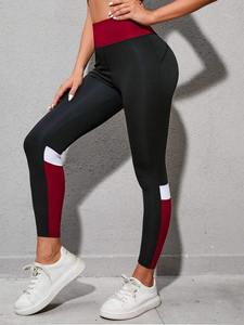 Pantalones de Yoga de Cintura Alta Estilo Europeo Americano para Mujer, Leggings Deportivos Transpirables con Estampado Sólido - Product Image 6