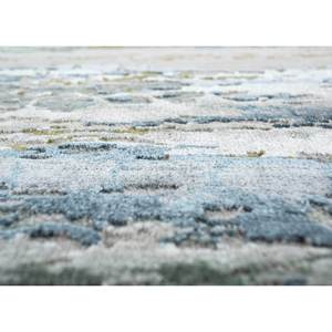 Tapis en laine et soie de bambou noué à la main Kavi gris et noir, design Théorie du Chaos, style bohème, rectangulaire pour la maison, le couloir, modèle Esk-433 - Product Image 3