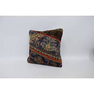 Almohada de lana Bohemia Multicolor de 18x18 pulgadas, cojín decorativo con patrón Vintage, anillo portátil, características cuadradas para el suelo del lecho - Product Image 4