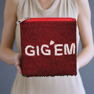 Latest Style Colorful Beaded Coin <b>Purses</b> for <b>Ladies</b> and Kids Party Bags with Zipper Closure Available in Golden and Orange - Product Image 2