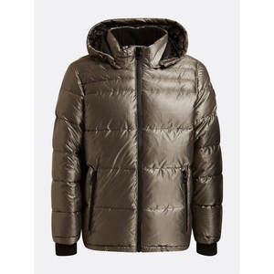 Chaqueta acolchada de invierno de alta calidad para hombre 2024 al por mayor, chaqueta acolchada nueva con cuello levantado, chaqueta acolchada de cuero de tela larga de calle alta caliente - Product Image 4