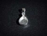 Pendentif en argent sterling 925 massif de haute qualité, forme poire 10x8mm, serti clos, fait main, écoresponsable, styles personnalisés, apprêts de bijouterie
