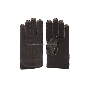Gants d'hiver chauffants en cuir de mouton véritable pour hommes, doux et chauds, en daim, pour la conduite et les activités de plein air, style décontracté, collection 2026 OEM - Product Image 4
