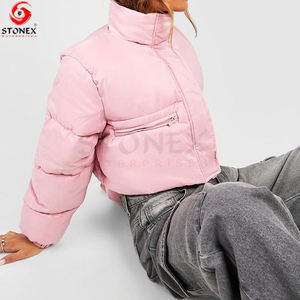 Dernières nouveautés pour femmes en hiver Veste matelassée imperméable à l'eau/Veste matelassée de haute qualité à boutons-pression pour femmes - Product Image 5