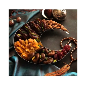 Plateaux en métal Dates Plateaux de service pour fruits secs et noix Nouvelle arrivée Plateaux de ramadan décoratifs pour la maison moderne à un prix attractif - Product Image 1