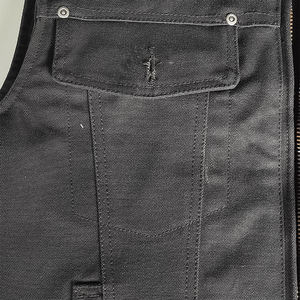 Chaleco para Hombre con Cierre de Cremallera y Estampado Sólido, Ropa de Abrigo de Otoño, Logotipo Personalizado, Bolsillos, Venta al por Mayor, Chaleco de Pesca - Product Image 6