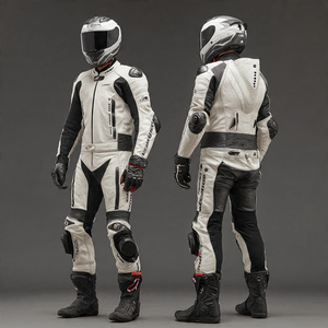 Customize Leather Suits Men Genuine Leather Jacket Biker PU Pants Set Motorcycling Leather Suit Men's - Product Image 6