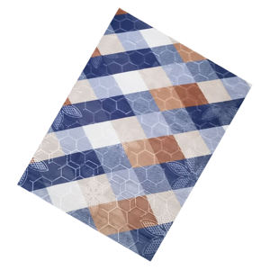 Ensembles de tapis abstraits antidérapants modernes Shufu Tapis en polyester imprimé brillant avec entretien facile à la maison fabriqué à la machine - Product Image 1