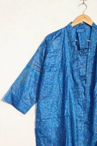 Batas Kimono Sari de Seda, Batas de Seda Reciclada, Batas de Mujer, Novedad - Product Image 5