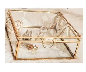 Brass & Acrylic <b>Jewelry</b> Box with Heart Shaped 100% Real Brass and Acrylic <b>Jewelry</b> <b>Storage</b> Box at Wholesale Price - Product Image 4
