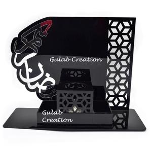 Support de brûleur d'encens en bois MDF noir Graines parfumées Usage domestique Lavande Bois de santal Thé Jasmin Anis étoilé Ramadan Occasions spéciales - Product Image 3