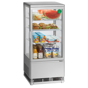 <b>Mini</b> 78L Silver Refrigerated Display Case Stylish Product Category for <b>Freezers</b> & Fridges - Product Image 1