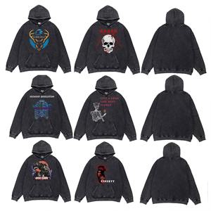 2024 nueva llegada Venta caliente 100% algodón ácido lavado Sudadera con capucha High Street diseño de logotipo personalizado - Product Image 6