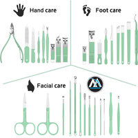 Ensemble de manucure en acier inoxydable Kit de coupe-ongles pour soins personnels
