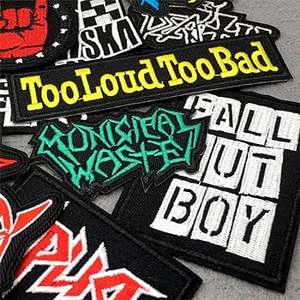 Parches bordados con letras de chenilla de alta tripulación con impresión digital para toallas de ropa-Logotipo de color personalizado - Product Image 5