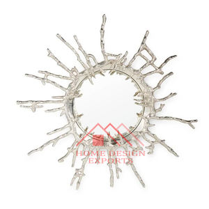 Dernier design Miroir décoratif mural encadré Branche pour chambre Dernier design Artisanat Métal Aluminium Branche d'arbre Miroir mural encadré 1 - Product Image 3