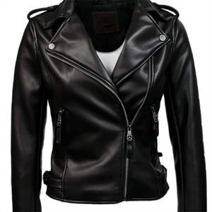 Chaqueta de cuero para mujer de alta calidad Chaqueta de cuero genuino elegante y duradera para un aspecto atemporal - Product Image 2