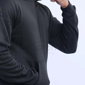 Sudaderas con Capucha Extra Grandes de Color Negro Sólido, Ropa de Calle Informal OEM/ODM, Nueva Colección de Invierno, Hechas a Medida, Precio al por Mayor - Product Image 6