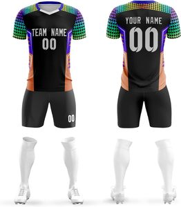 Uniforme de Fútbol Moderno, Sublimado, Personalizado, Camiseta y Pantalones Cortos, Anti-Pilling, Poliéster, Ropa Deportiva Profesional para Partidos - Product Image 1
