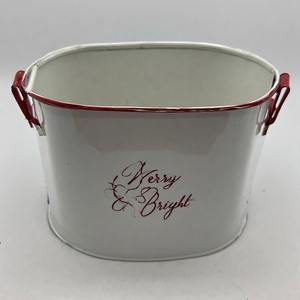 Noel sproout ภาชนะโลหะชุบสังกะสีสำหรับดอกไม้วันหยุดคริสต์มาสกลางแจ้งสวนหรือระเบียงตกแต่งฤดูหนาวชิ้นเน้น - Product Image 4