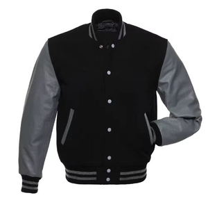 Chaqueta de bombardero de béisbol universitaria para hombre con bordado de chenilla de alta calidad personalizada con mangas de piel Letterman de talla grande para invierno - Product Image 1