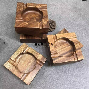 Cenicero de madera Tradebyd, Cenicero de madera hecho a mano Natural, elegante soporte para fumar, regalo perfecto para hombres y mujeres - Product Image 1