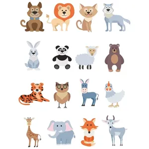 สติ๊กเกอร์ติดผนัง 3 มิติ ลายสัตว์น่ารัก แบบลอกออกได้ สำหรับตกแต่งห้องเด็ก ห้องนั่งเล่น และห้องน้ำ - Product Image 1