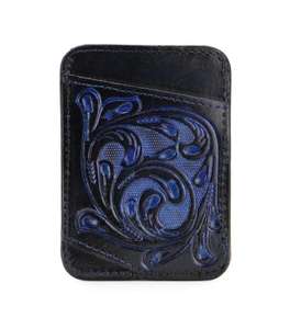 Porte-cartes en cuir fait main avec un design d'inspiration occidentale L'accessoire parfait pour votre transport minimaliste - Product Image 2