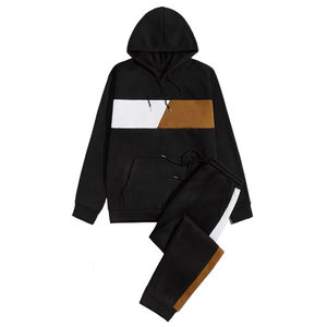 Conjunto Deportivo de Invierno para Hombre, Diseño Personalizado, Ropa Deportiva, Sudadera con Capucha de Forro Polar, Pantalones Joggers Casuales - Product Image 1