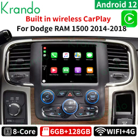 Krando 8.4 "Autoradio voiture multimédia pour Dodge Challenger chargeur Durango Ram 2014 - 2018 Android Auto unité principale Apple Carplay