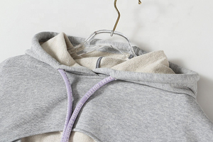 เสื้อมีฮู้ดแบบสวมหัวมีฮู้ดสำหรับผู้หญิงเสื้อสเวตเตอร์ผ้าฝ้ายแห้งเร็วระบายอากาศได้ดีเหมาะสำหรับไปยิมและ100% - Product Image 5