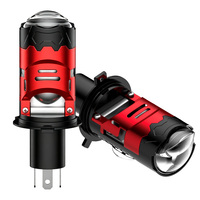 Nouveaux phares de moto à LED 12V, plug and play, lentille de projecteur mini H4 pour système d'éclairage de moto