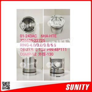 Conjunto de Pistón Diésel TAIWAN SUNITY OEM 726635-22725 para Piezas de Motor Yanmar 6HA-HTE con Certificación ISO9001 - Product Image 2