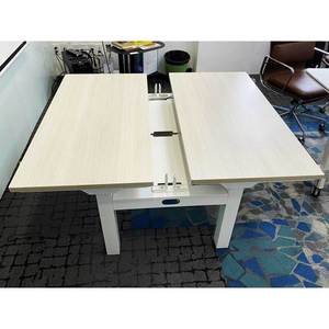 HERD-2300H Flexi 2-Person Height-Adjustable Table Base Modern Minimalist Design Dual <b>Foldable</b> <b>Office</b> <b>Desks</b> for Bedroom <b>Office</b> - Product Image 6