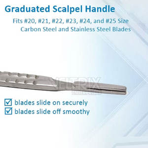 ด้ามมีดผ่าตัดพร้อมไม้บรรทัด 4 3/4 นิ้ว วัสดุคุณภาพดี ขายดี - Product Image 6