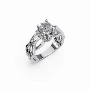 Forever Radiance Halo Bague en diamant pour femmes Nouveau design en argent sterling torsadé pour fiançailles de mariage Cadeau parfait religieux - Product Image 4