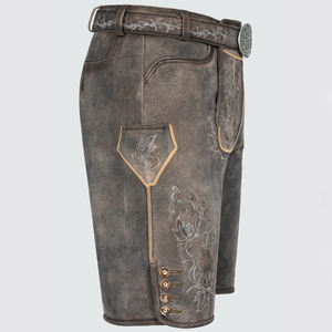 Wholesale High Street Fashion Bavarian Lederhosen <b>Shorts</b> for Men New Style Solid Pattern Breathable Canvas High Quality Best - Product Image 3