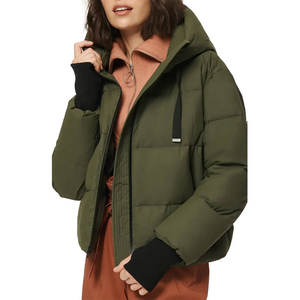 Venta al por mayor personalizado mujeres Puffer chaquetas Casual a prueba de viento Puffer abajo chaqueta personalizada transpirable diseño acolchado Zip Up chaquetas de las mujeres - Product Image 3