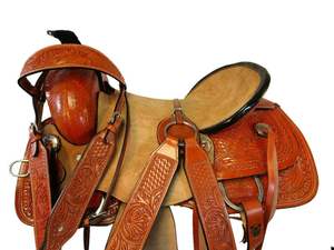 Vente en gros de selles de course de baril de haute qualité en cuir véritable fait à la main selles de cheval Western selles de rodéo durables en vrac Cowboy - Product Image 2