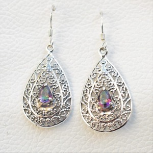 Pendientes de Turquesa Mística al por Mayor, Pendientes de Plata de Ley 925 para Mujer, Pendientes de Boda para Niñas - Product Image 2