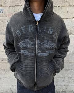 Sudadera con Capucha de Alta Calidad 100% Algodón Felpa 500 Gsm para Hombre, Sudadera Gruesa con Capucha, Sudadera Personalizada con Logotipo, Sudadera Francesa de Felpa Lisa - Product Image 4